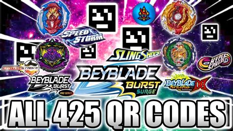 ALL 425 QR CODES BEYBLADE BURST APP .